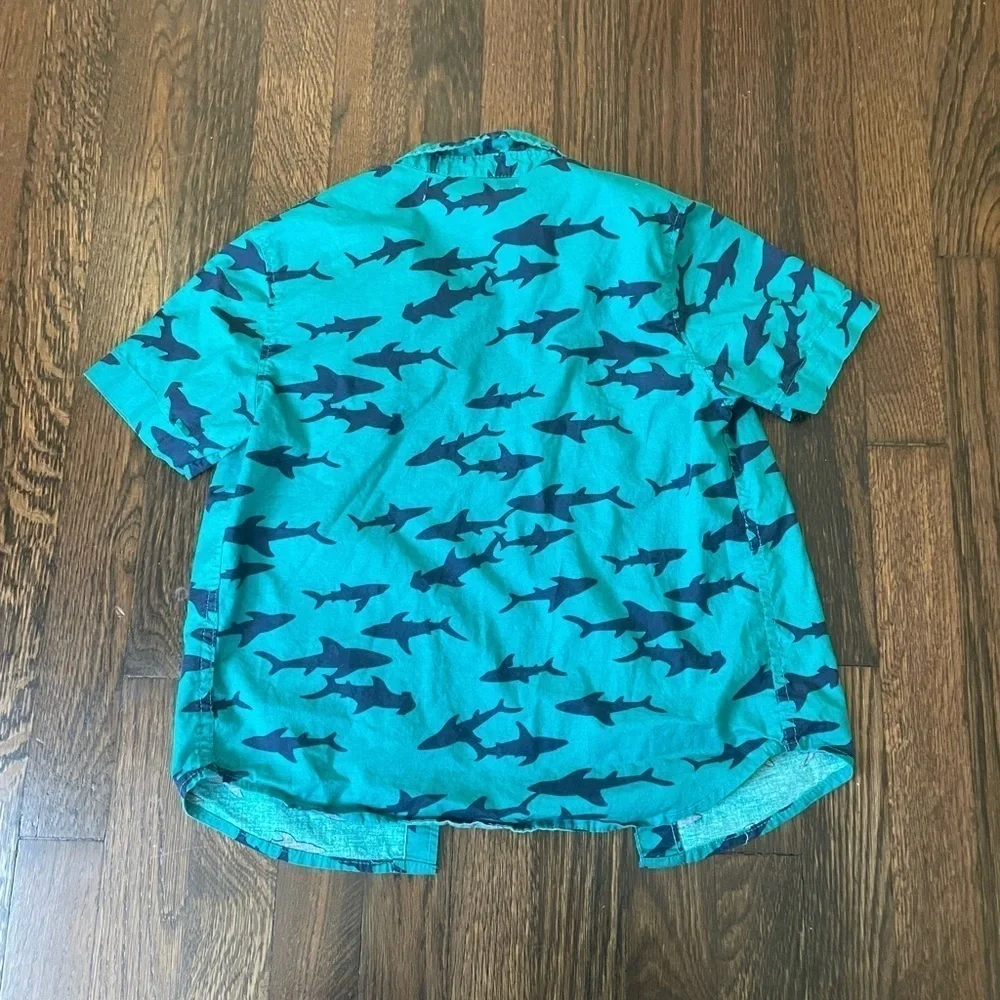 Old navy boys button down shark shirt
